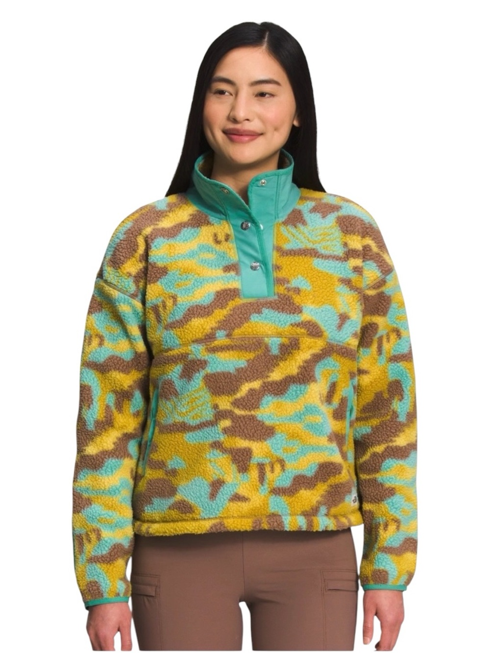 The North Face Printed Cragmont 1/4 Snap Fleece Jacket NWT Women’s XXL Relaxed